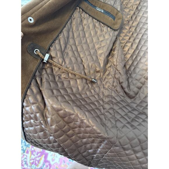 Claiborne Men's M Western Chore Sueded Jacket Quilt Lining Utility Barn Retro - Picture 10 of 11